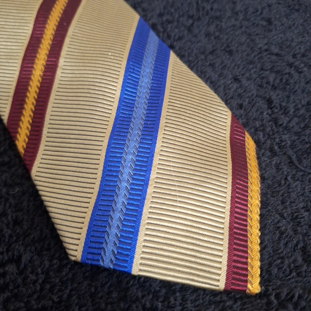 Vintage JZ Richards Royal Mogadore Multicolor Striped Men's Silk Tie